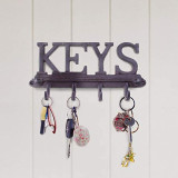 Cast Iron Wall Mounted 4 Hook Key Holder - Rustic, Vintage Style Rack with Hooks for Keys Cast Iron Wall Mounted 4 Hook Key Holder - Rustic, Vintage Style Rack with Hooks for Keys
