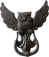 Pristine Cast Iron Owl Door Knocker Vinatge Rustic Heavy Duty Black Pristine Cast Iron Owl Door Knocker Vinatge Rustic Heavy Duty Black