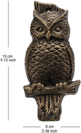 Pristine Perched Owl Front Door Knocker Vintage Cast Iron Rustic Style