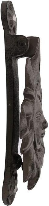 Pristine Sun & Moon Door Knocker Antique Style Black Cast Iron Pristine Sun & Moon Door Knocker Antique Style Black Cast Iron