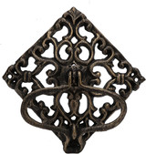 Pristine Geometric Victorian Style Door Knocker Vintage Black Cast Iron Pristine Geometric Victorian Style Door Knocker Vintage Black Cast Iron