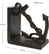 Pristine Cast Iron Ship Anchor Book ends Heavy Vintage Style Bookends Set of 2