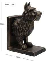 Pristine Cast Iron Scotty Dog Book ends Heavy Vintage Style Bookends Set of 2