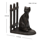 Pristine Cast Iron Cat Book ends Heavy Vintage Style Bookends Set of 2