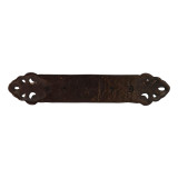 Pristine Door Handle with Ornate Back Plate Cast Iron Antique Finish - 24.5cm Pristine Door Handle with Ornate Back Plate Cast Iron Antique Finish - 24.5cm