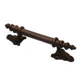 Pristine Internal Door Handle Cast Iron Antique Finish 19.5cm - With Screws