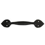 Pristine Door Handle with Leaf Design Cast Iron with Gold Antique Finish 22.5 cm