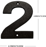 Black House Numbers - Door Number 2
