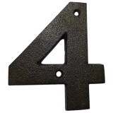 Front Door Numbers - Black 5 Inch House Numbers - Number 4 Front Door Numbers - Black 5 Inch House Numbers - Number 4