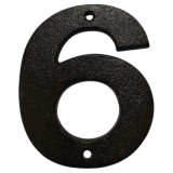 Door Number 6 - Black Door Numbers Screw On Door Number 6 - Black Door Numbers Screw On