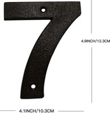 House Numbers - Black Door Number 7