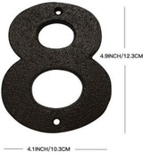 Cast Iron Door Number 8 - Black House Numbers Cast Iron Door Number 8 - Black House Numbers