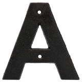 Metal Letter A - Black Cast Iron 5 Inch Large Metal Mailbox Letters - Easy to Read Name Door Sign - A Metal Letter A - Black Cast Iron 5 Inch Large Metal Mailbox Letters - Easy to Read Name Door Sign - A