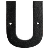 Metal Letter U - Black Cast Iron 5 Inch Large Metal Mailbox Letters - Easy to Read Name Door Sign - U Metal Letter U - Black Cast Iron 5 Inch Large Metal Mailbox Letters - Easy to Read Name Door Sign - U