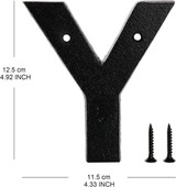 LARGE METAL HOUSE LETTER Y - Cast Iron Antique Style Address Letter For Your Front Door, Wall, Gate, House, Metal Letters for Outdoor Signs, Door Name Sign