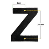 Metal Letter Z - Black Cast Iron 5 Inch Large Metal Mailbox Letters - Easy to Read Name Door Sign - Z