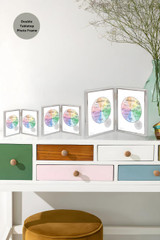 Double Photo Frame 6x4 (15cm x 10cm) Portrait - Silver Double Photo Frame 6" x 4"