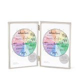 Premium Silver Plated Double Photo Frames 7x5 (18cm x 13cm) - 5x7 Double Photo Frame for Portrait Photos