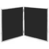 Double Silver Photo Frame 10x8 - Double Picture Frame 8"x10" (20cm x 25cm) for Portrait Photos
