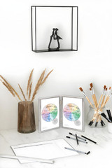 Double Silver Photo Frame 10x8 - Double Picture Frame 8"x10" (20cm x 25cm) for Portrait Photos