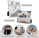 8"x12" Silver Plated Photo Frame - 20.3cm x 30.5cm Frame Silver