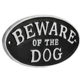 Beware of the Dog Sign - Cast Iron Beware of Dog Sign (9.5 Inch x 5 Inch)