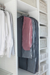Breathable Grey Suit Cover With Large Viewing Window