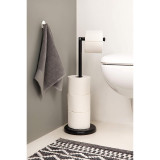 Black Freestanding Toilet Roll Holder