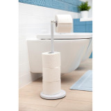 White Freestanding Toilet Roll Holder