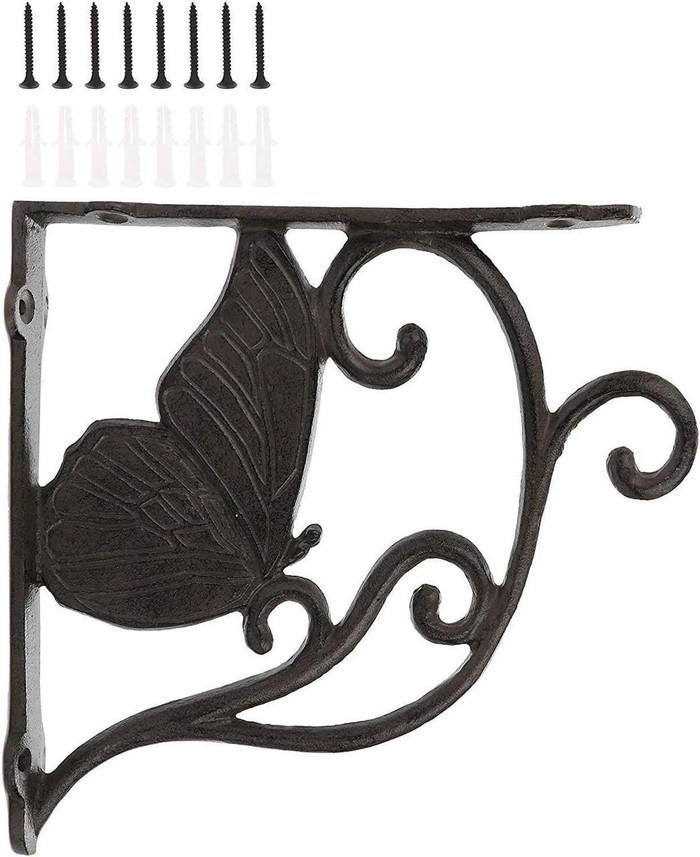 7.5 Inch Decorative Cast Iron Butterfly Shelf Bracket