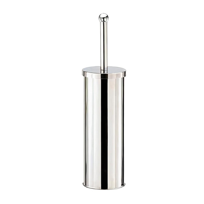 Toilet Brush Holder - Stylish, Practical and Discreet. Includes leak-proof internal plastic liner for cleaning liquids, integrated lid for hygienic storage. (Stainless Steel)