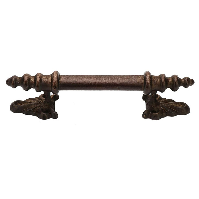 Pristine Internal Door Handle Cast Iron Antique Finish 19.5cm - With Screws