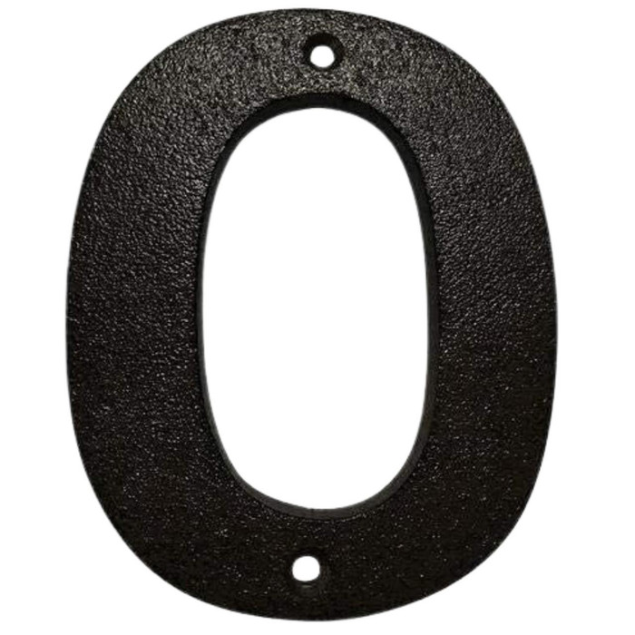 House Numbers - Black Door Number 0 House Numbers - Black Door Number 0