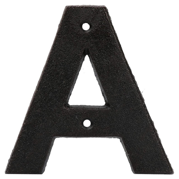 Metal Letter A - Black Cast Iron 5 Inch Large Metal Mailbox Letters - Easy to Read Name Door Sign - A Metal Letter A - Black Cast Iron 5 Inch Large Metal Mailbox Letters - Easy to Read Name Door Sign - A