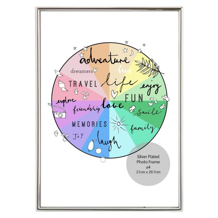 A4 Silver Plated Photo Frame - A4 Frame Silver