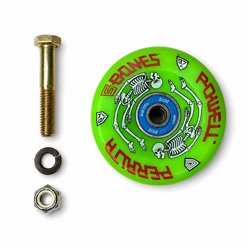 Green Powell Peralta G-Bones Replacement Wheel & Hardware for Motorcycle Chain Tensioners