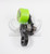 Clamp-On Motorcycle Chain Tensioner with Green Powell Peralta Wheel for Choppers & Custom Builds
