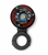 Static Clamp-On Chain Tensioner with Green Powell Peralta Wheel for Custom Motorcycles