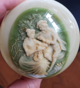 Vintage French Renaissance Green Cameo Shift Knob