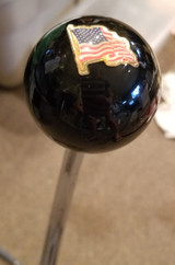 USA Patriotic Waving FLAG Black Shift Knob 