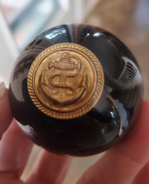 Brass Button US Navy Anchor Shift Knob