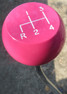 Concave Top Shown Here. Pink with White Ink 4RDL