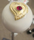 Vintage Red Ruby Heart Brooch Shift Knob