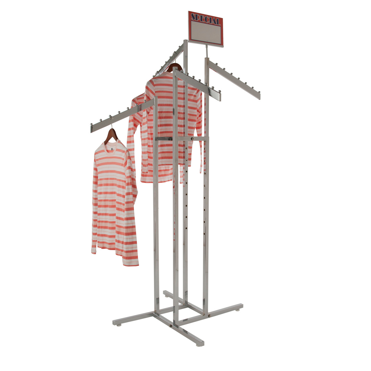 Square Toob Rack Four Way, Square Tube Garment Rack