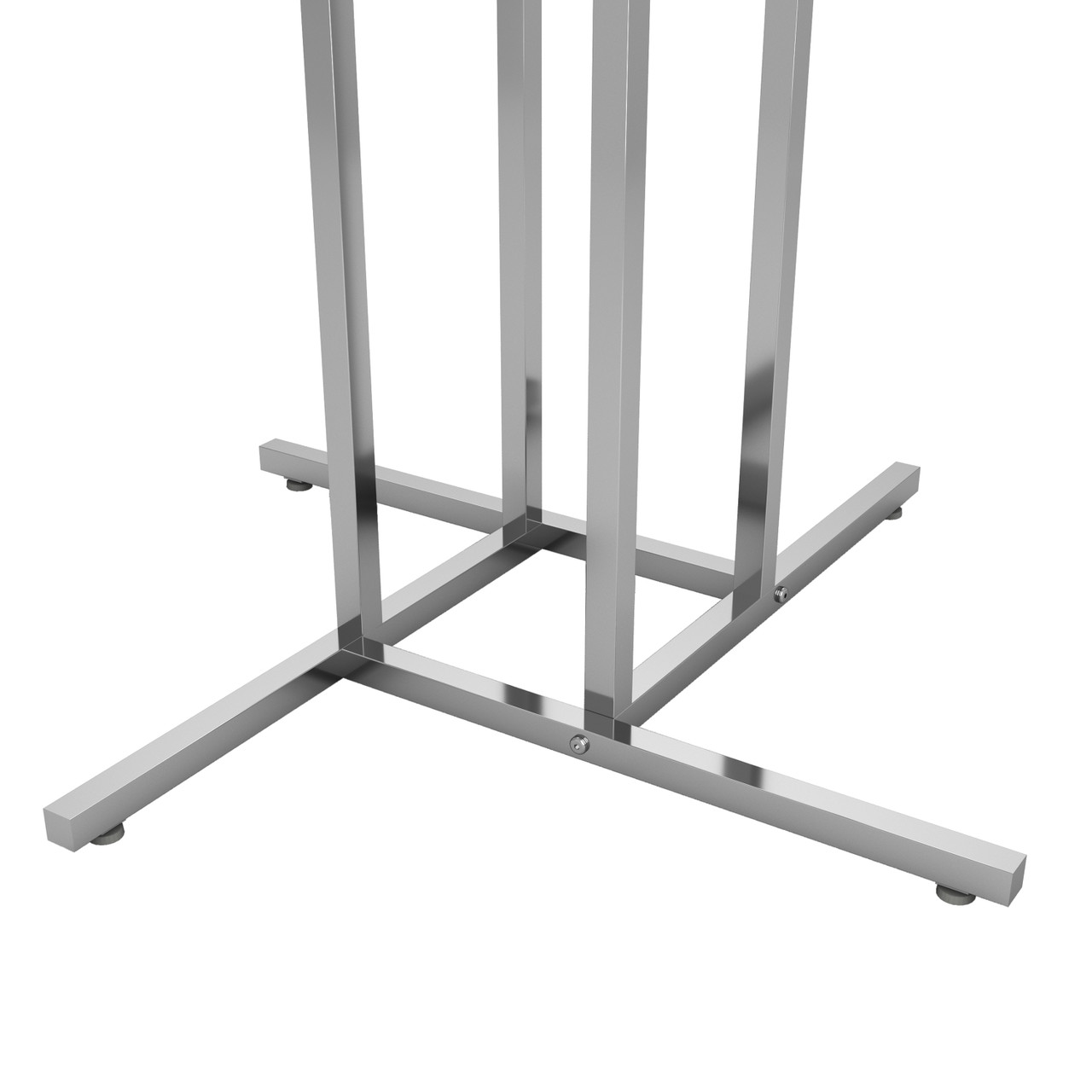 Four Way, Square Tube Garment Rack