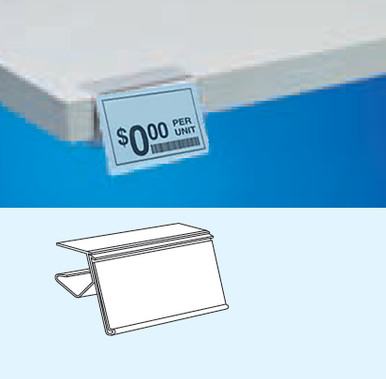 Clear Label Holder for Wood & Laminate Shelves, 1/14