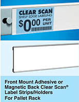Pallet Rack Label Strip with Magnetic Tape, 3