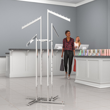 Square Toob Rack Four Way, Square Tube Garment Rack