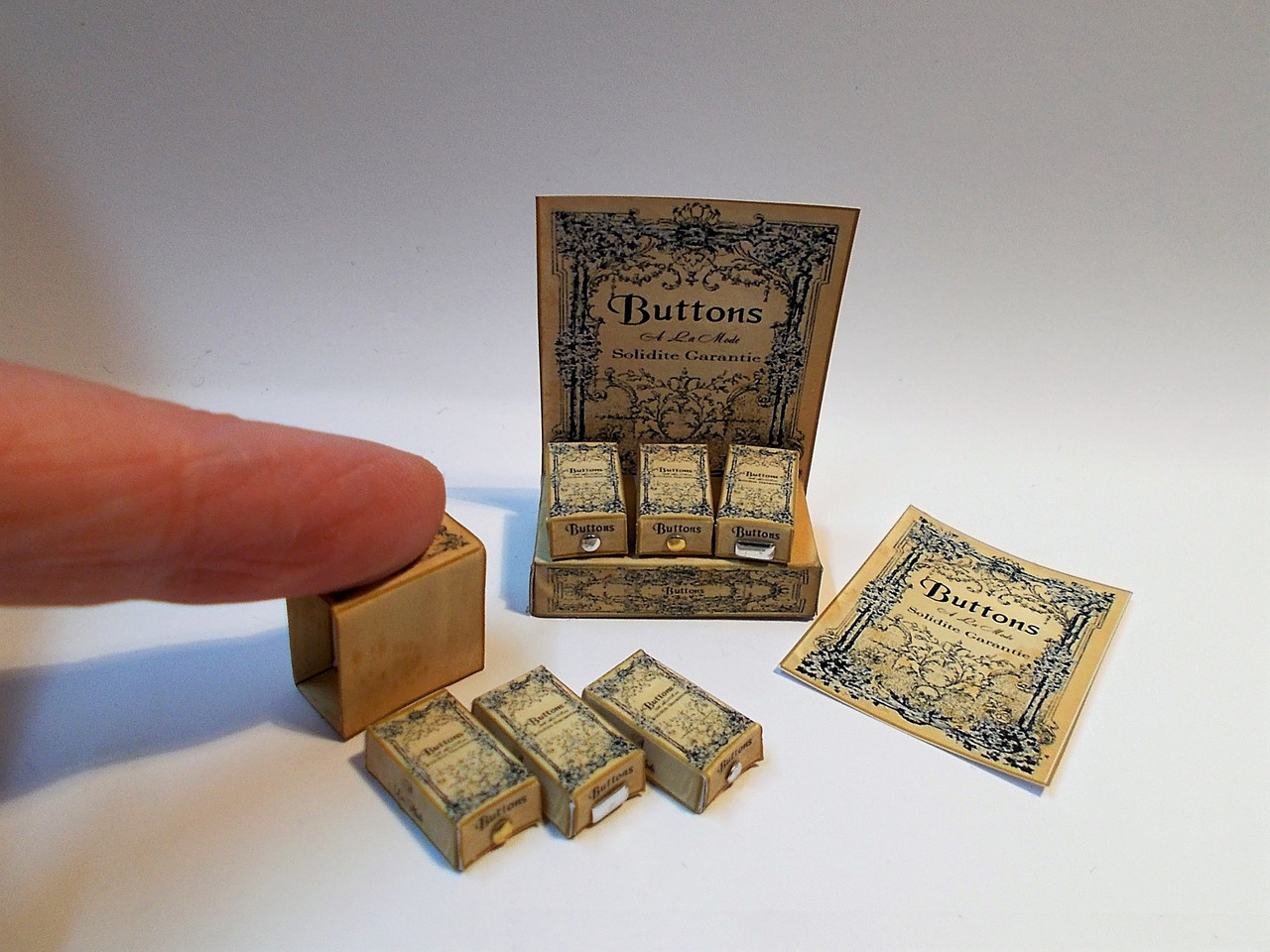 Kit - Vintage Button Box Display - ZENA'S MINIATURES