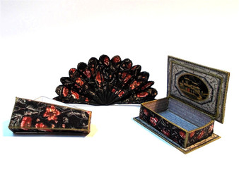 Download - Oriental keepsake Box, Fan & fan Box